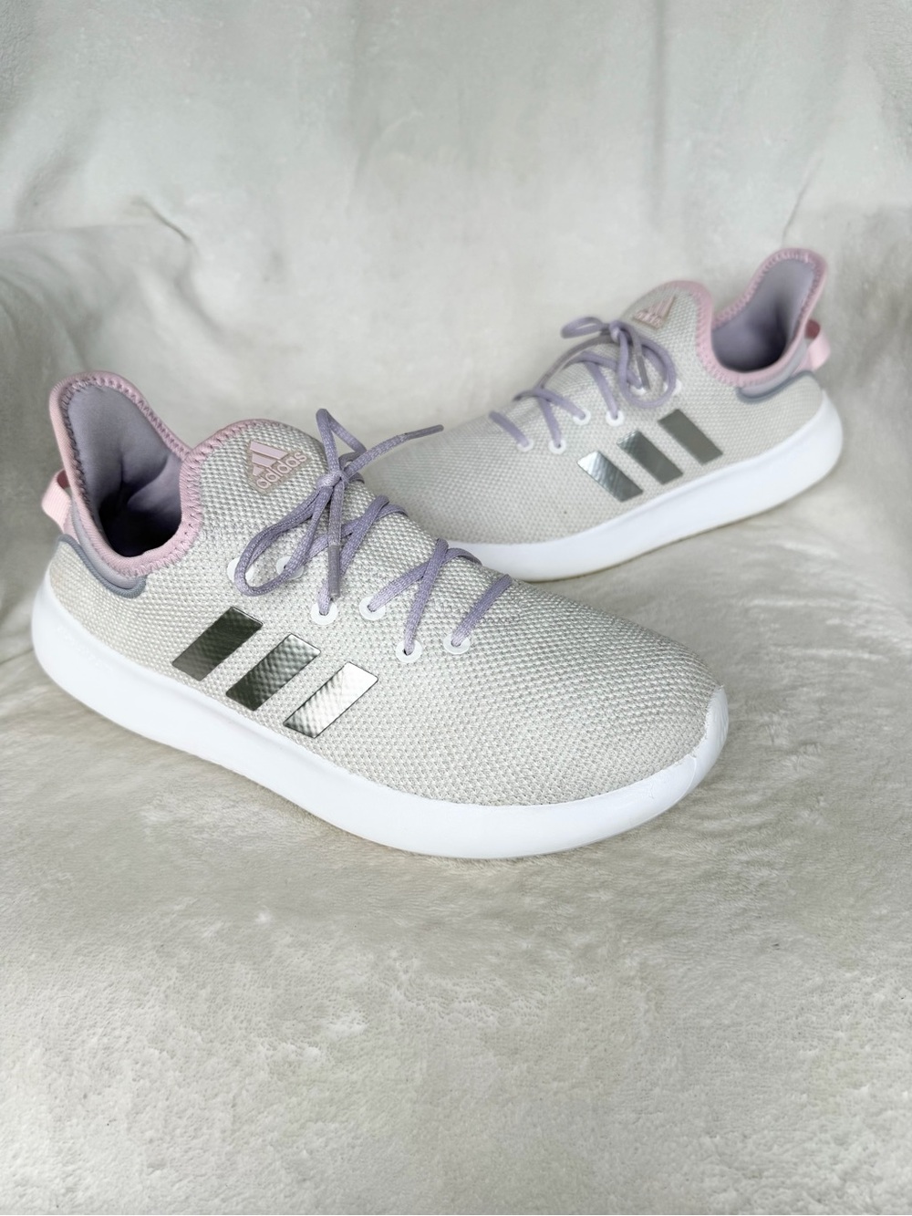 Adidas Women's Cloudfoam Pure Sneaker, White Size 7 - Picture 2 of 12